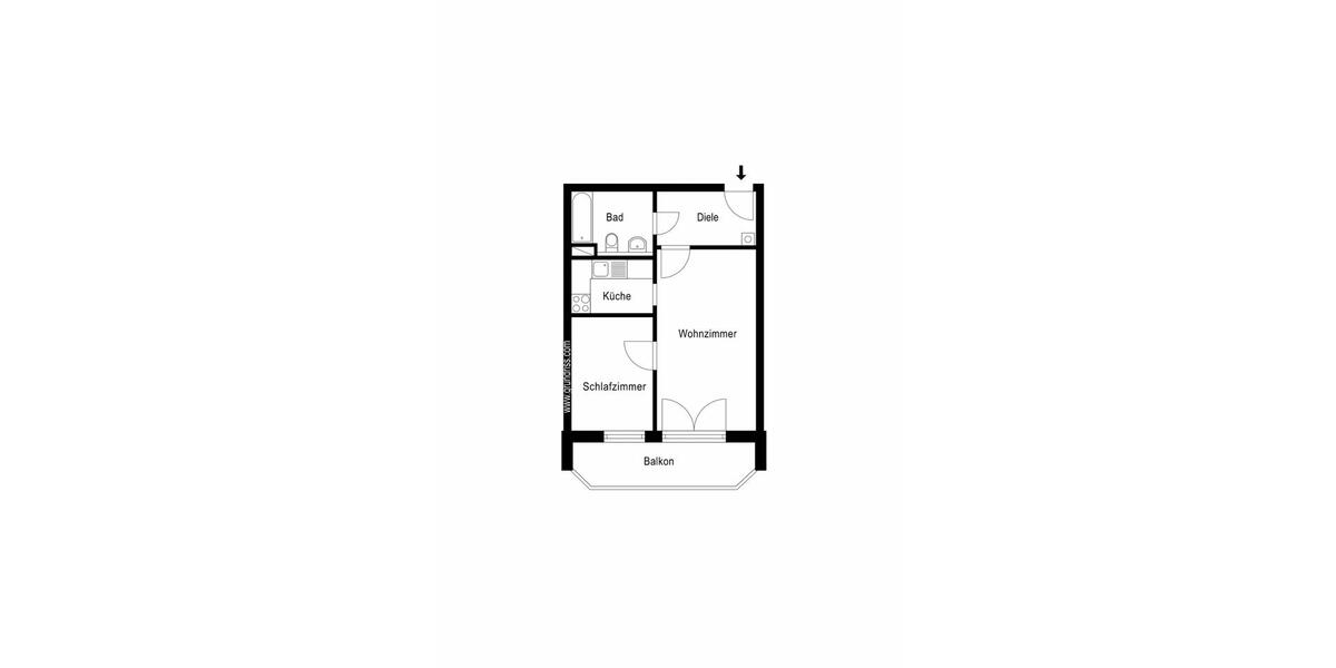 Etagenwohnung Ingolstadt Münchener Straße - 2 Zimmer, 46 m&sup2;, 830&euro; | Angebot:26665918