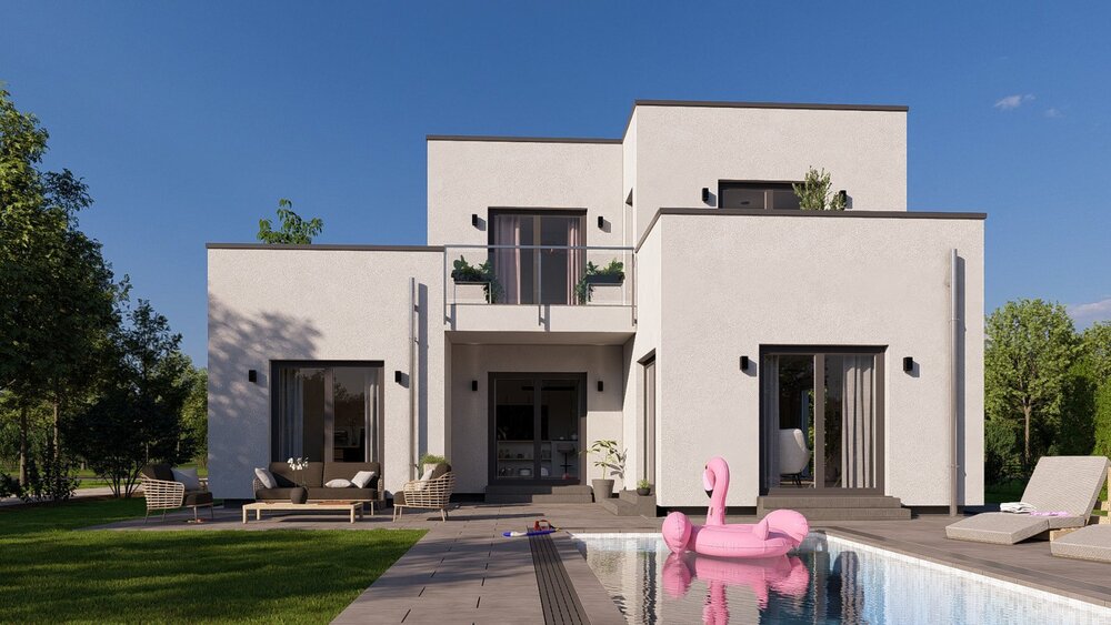 Highline 1 - Modernes Fertighaus mit Bauhauscharme und flexibler Raumgestaltung - Einfamilienhaus Eichstätt | Angebot:27595486