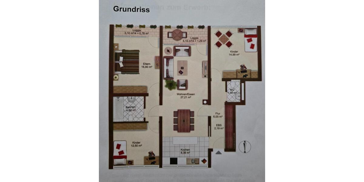 Etagenwohnung Ingolstadt Friedrichshofen-Hollerstauden - 4 Zimmer, 98 m&sup2;, 380.000&euro; | Angebot:25053337