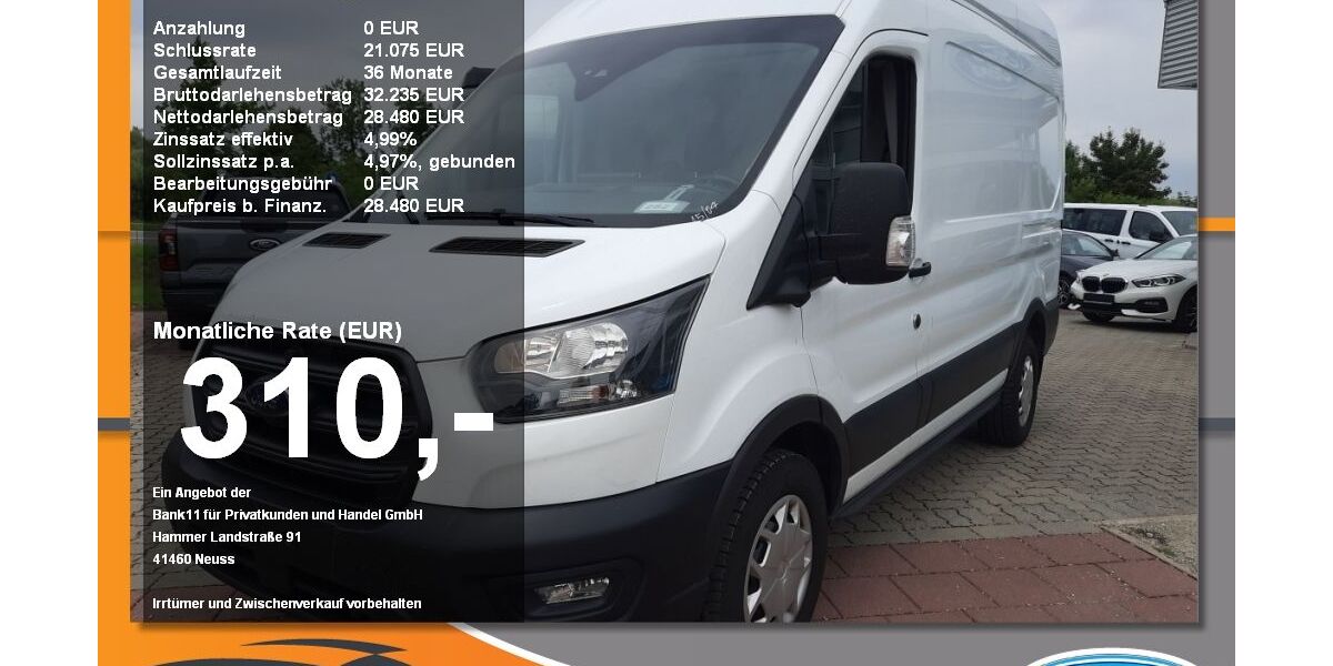 Ford Transit 20.900 km 27.480 &euro; Neustadt / Donau 93333