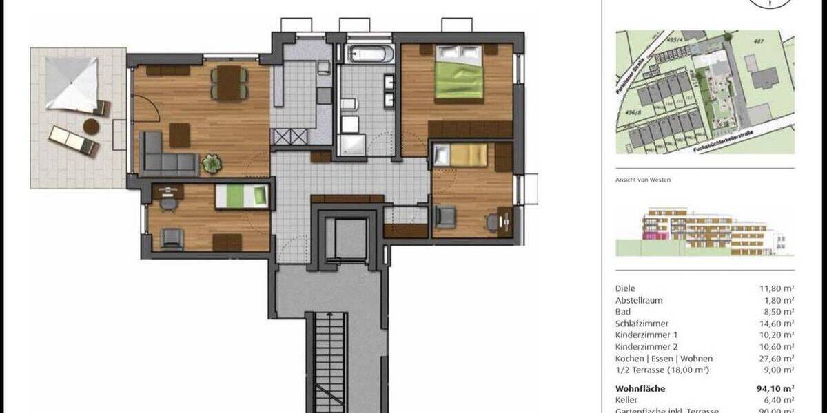 Etagenwohnung Geisenfeld - 4 Zimmer, 94 m&sup2;, 479.000&euro; | Angebot:26541327