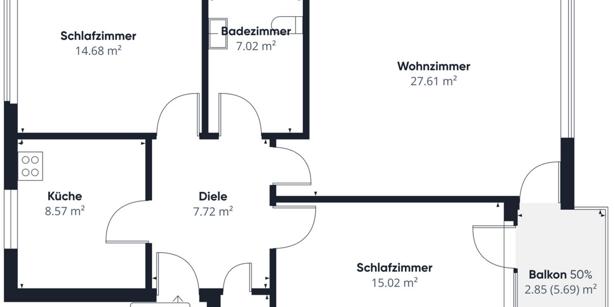 Etagenwohnung Pfaffenhofen an der Ilm Pfaffenhofen a d Ilm - 3 Zimmer, 88 m&sup2;, 409.000&euro; | Angebot:25736020