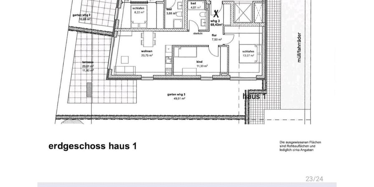 Erdgeschoßwohnung Ingolstadt - 3 Zimmer, 69 m&sup2;, 450.000&euro; | Angebot:27469341