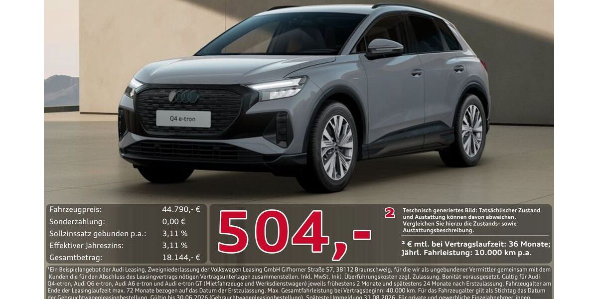 Audi Q4 e-tron 6.342 km 44.790 &euro; Ingolstadt 85057
