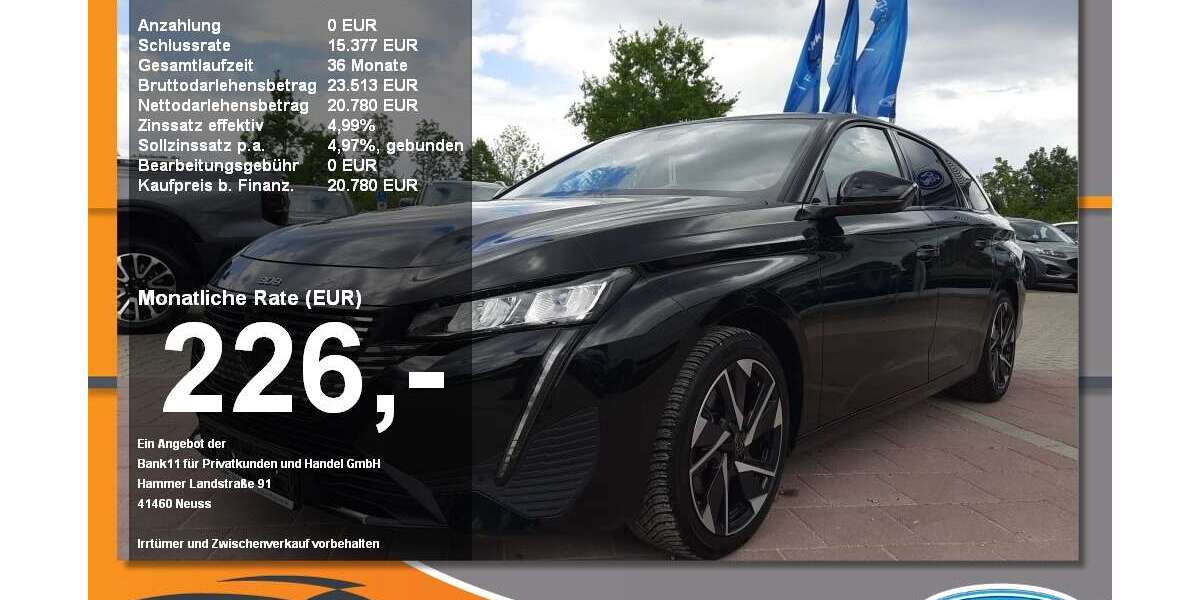 Peugeot 308 36.345 km 20.780 &euro; Neustadt a. d. Donau 93333