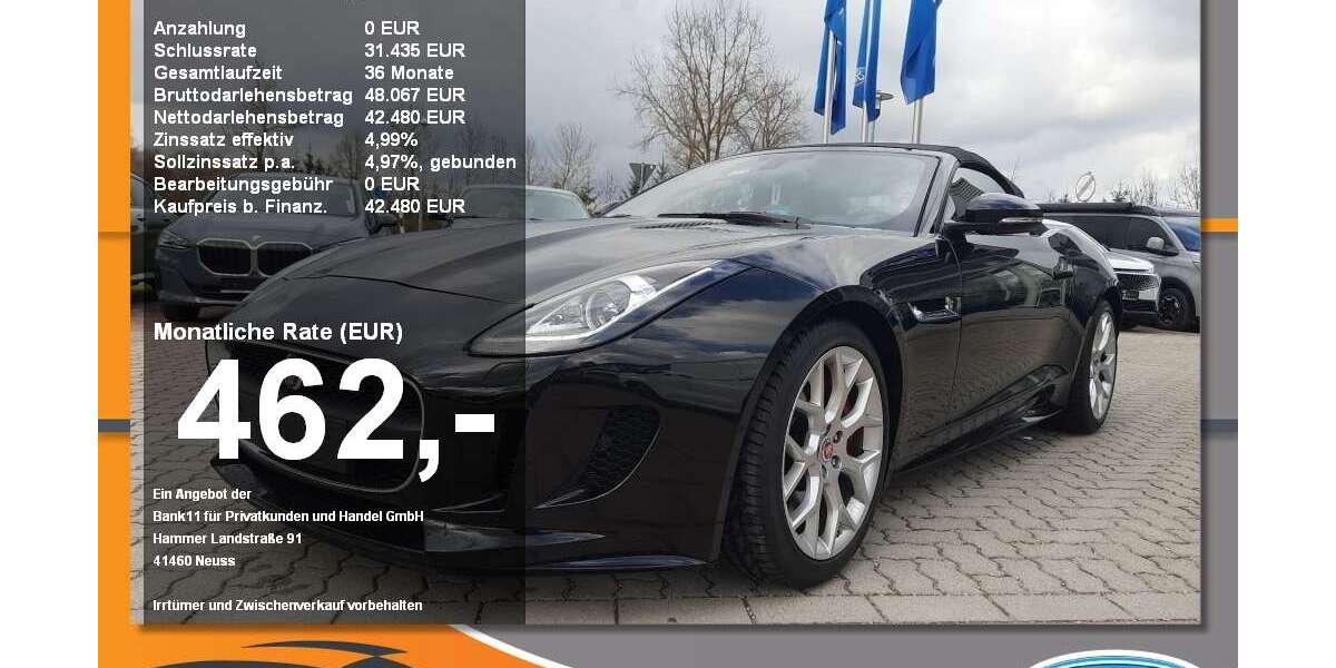 Jaguar F-Type 10.600 km 39.980 &euro; Neustadt a. d. Donau 93333
