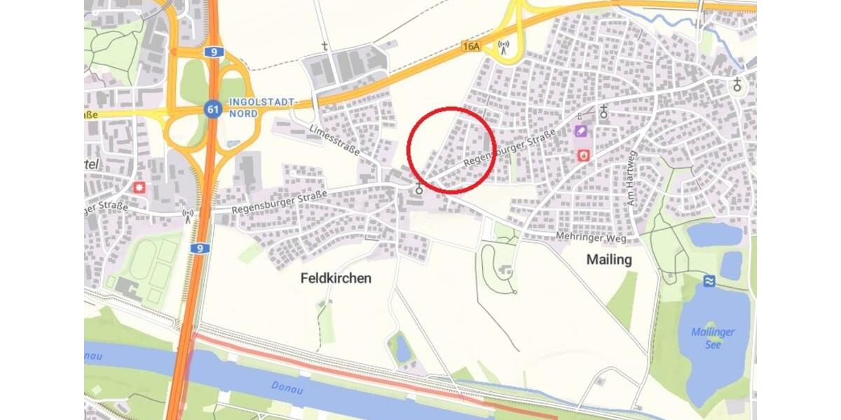 Etagenwohnung Ingolstadt Nordost - 3 Zimmer, 68 m&sup2;, 900&euro; | Angebot:25905426