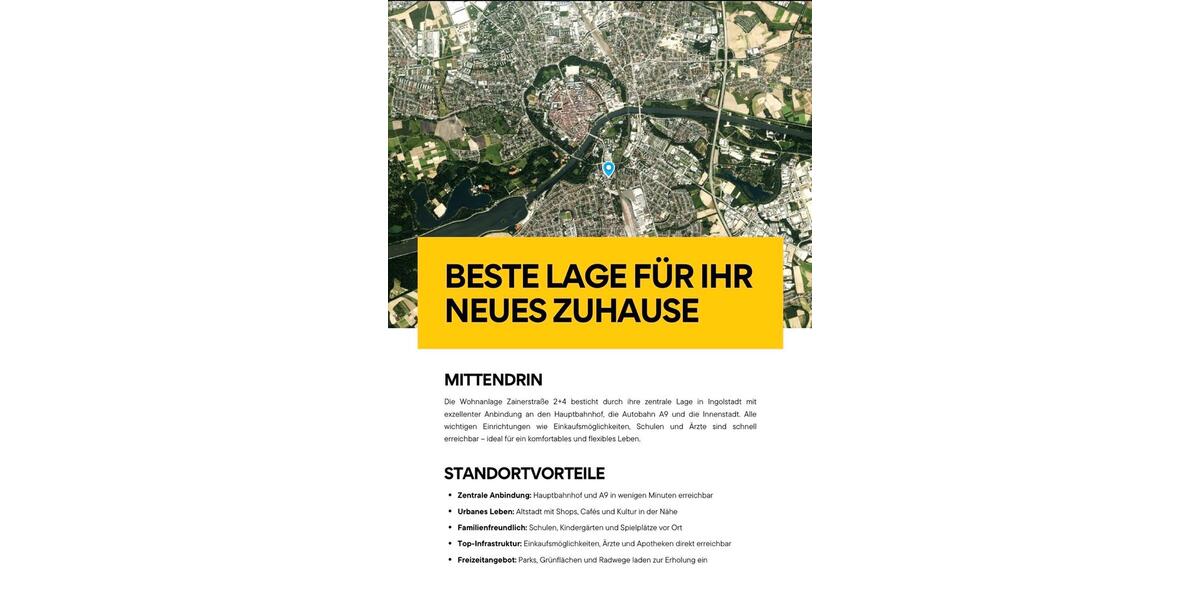 Terrassenwohnung Ingolstadt Südost - 3 Zimmer, 77 m&sup2;, 1.600&euro; | Angebot:27550268