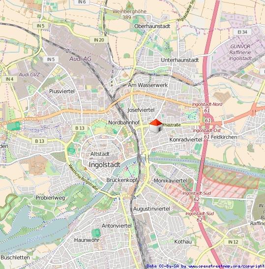 Etagenwohnung Ingolstadt Nordost - 1 Zimmer, 23 m&sup2;, 475&euro; | Angebot:25646642