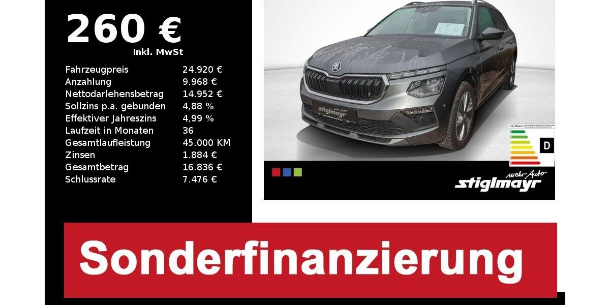 Skoda Kamiq 19.639 km 24.420 &euro; Schrobenhausen 86529