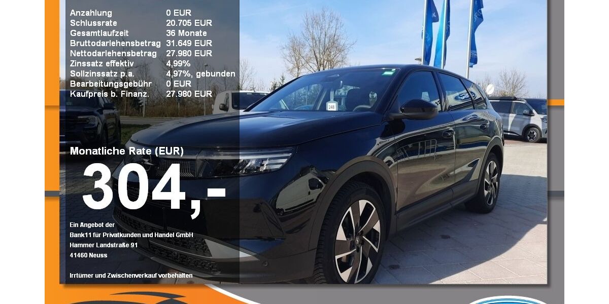 Opel Grandland (X) 29.720 km 24.480 &euro; Neustadt / Donau 93333