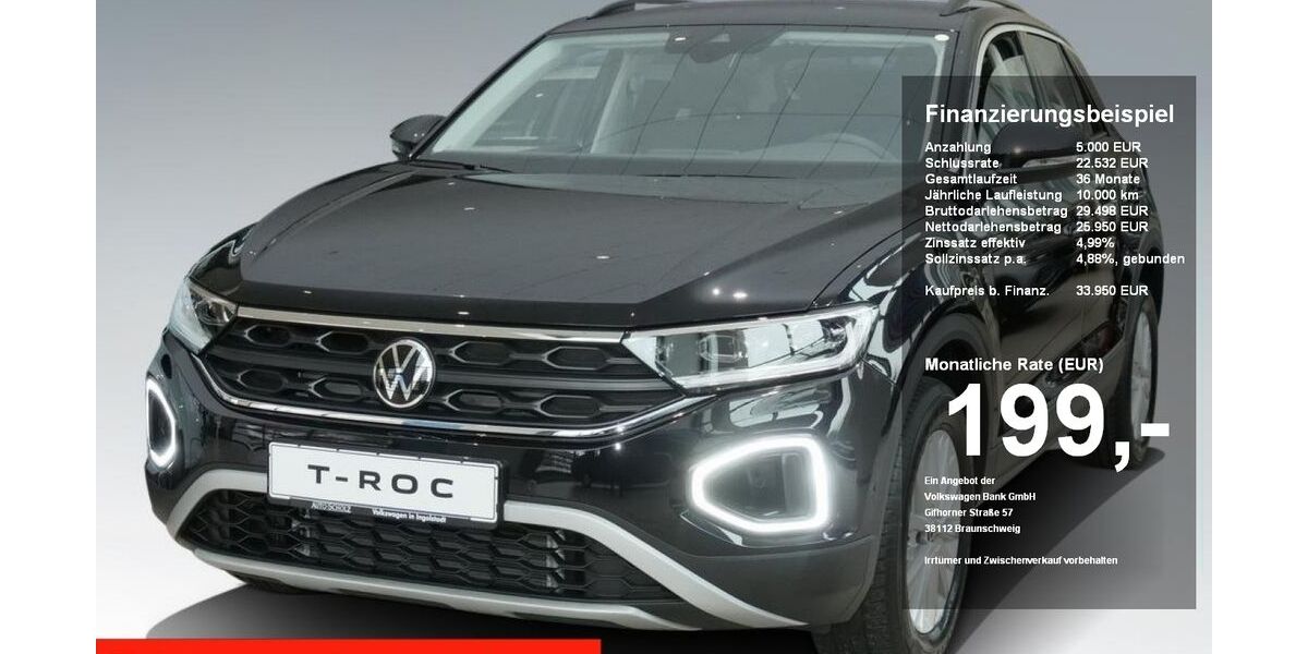 VW T-Roc 2.000 km 33.950 &euro; Ingolstadt 85053