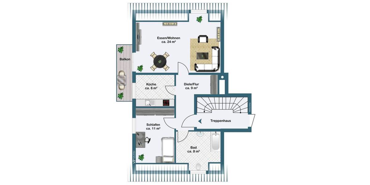 Etagenwohnung Gaimersheim - 2 Zimmer, 58 m&sup2;, 239.000&euro; | Angebot:25776241