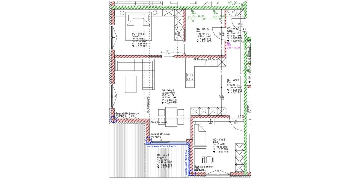 Etagenwohnung Ingolstadt Münchener Straße - 3 Zimmer, 96 m&sup2;, 1.700&euro; | Angebot:27588900