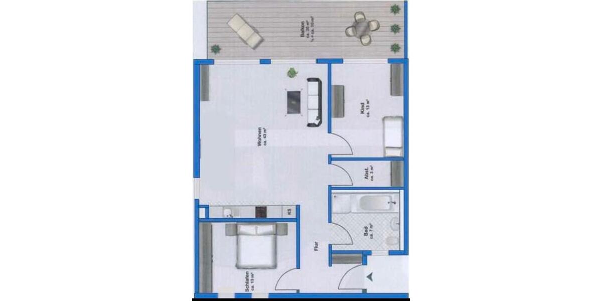 Etagenwohnung Ingolstadt - 3 Zimmer, 89 m&sup2;, 465.000&euro; | Angebot:26455515