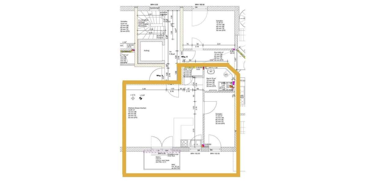 Etagenwohnung Ingolstadt Nordost - 2 Zimmer, 53 m&sup2;, 353.628&euro; | Angebot:25864293