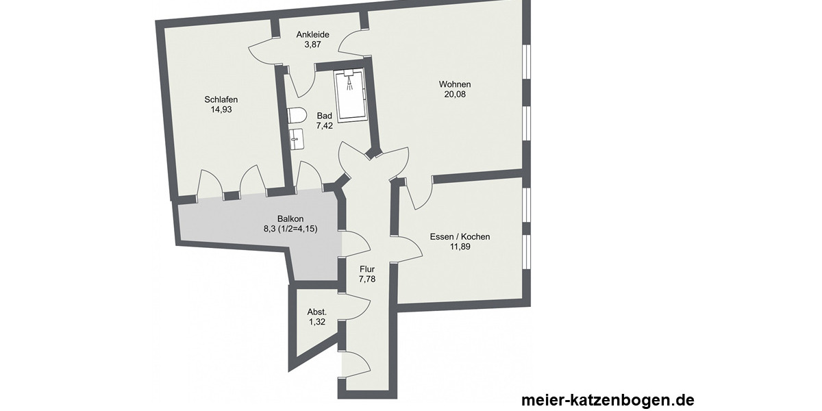 Etagenwohnung Ingolstadt - 1 Zimmer, 71 m&sup2;, 369.000&euro; | Angebot:25729211