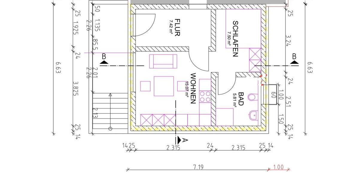 Etagenwohnung Eichstätt - 1 Zimmer, 37 m&sup2;, 520&euro; | Angebot:25397701