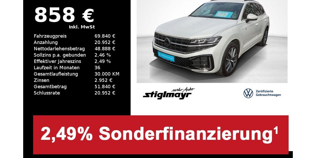 VW Touareg 7.527 km 69.840 &euro; Pfaffenhofen/Ilm 85276