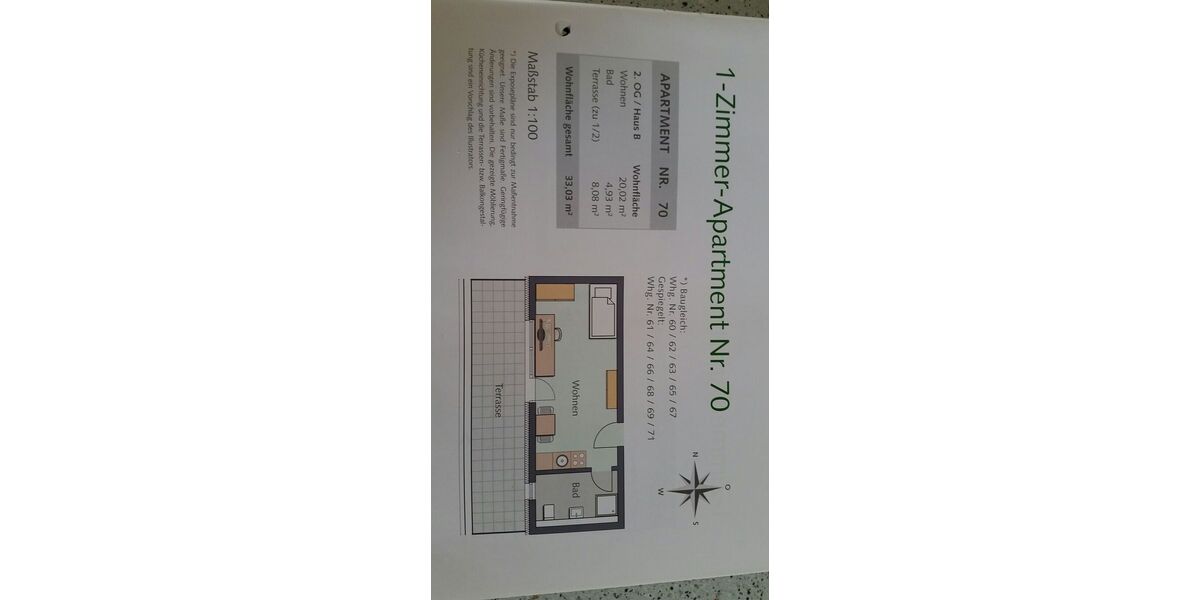 Schöne, neuwertige 1-Zimmer Wohnung mit SW Dachterrasse und EBK in Ingolstadt - Appartement Ingolstadt Nordost | Angebot:26829473
