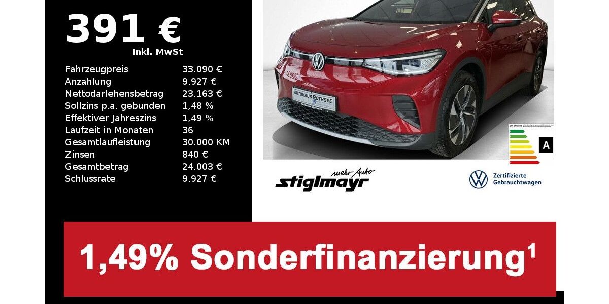 VW ID.4 4.200 km 33.090 &euro; Pfaffenhofen/Ilm 85276